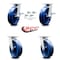 Service Caster 8 Inch Kingpinless Solid Poly Wheel Caster Swivel Locks 2 Brakes SCC, 4PK SCC-KP30S820-SPUR-SLB-BSL-2-BSL-2 - alternate 5